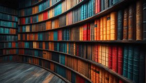 Library Bookshelf Aesthetic Wallpaper 4K Desktop Background Colorful Books