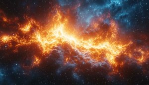 Fiery Nebula Galaxy 4K Wallpaper Space Background for Desktop