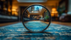 Living Room Mirror Reflection Mobile Wallpaper 4K Desktop Background