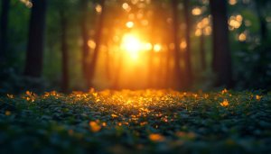 Golden Hour Forest 4K Desktop Background Nature Mobile Wallpaper