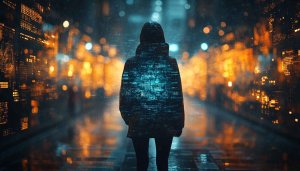 Cyberpunk City Mobile Wallpaper: Futuristic Digital Scenery Free Background