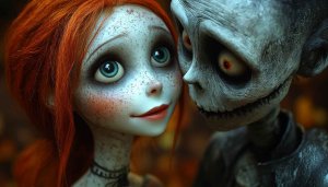 Corpse Bride Mobile Wallpaper Art, Halloween Themed 4K Desktop Background