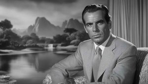 Black and White Portrait Perry Mason TV Series Wallpaper
