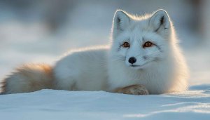 Arctic Fox Lying in Snow Mobile Wallpaper, Free Background Image