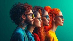 Diverse Group Wearing Glasses 4K Mobile Wallpaper Background