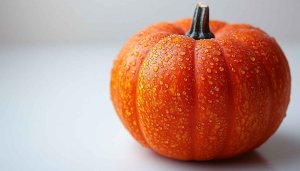 Wet Orange Pumpkin Wallpaper - Free Fall Desktop Background