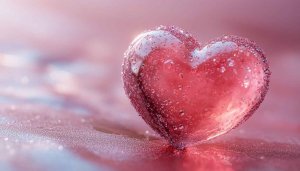 Pink Heart Dew Drops Aesthetic Mobile Wallpaper Valentines Day Theme
