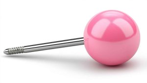 Pink Ball Tongue Ring 4K Desktop Mobile Background Wallpaper