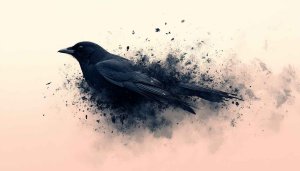 Raven Bird Art Wallpaper for Desktop or Mobile Backgrounds 4K