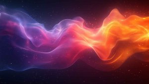 Abstract Glowing Particle Wave 4K Desktop Mobile Wallpaper Background