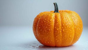 Wet Pumpkin Still Life Halloween iPhone Wallpaper HD Background