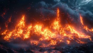 Fiery Lava Flow 4K Desktop Background Mobile Wallpaper Free