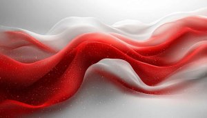 Red and White Abstract Waves Art 4K Desktop Wallpaper