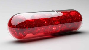 Red Sparkle Pill Capsule Background for Mobile Wallpaper HD