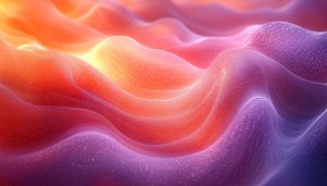 Abstract Orange Purple Waves Wallpaper, 4K Desktop Background