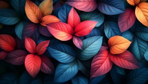 Autumn Leaves Aesthetic 4K Wallpaper, Colorful Leaf Mobile Background