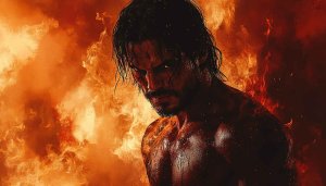 Dev Patel as Hanuman Chalisa in fiery Wallpaper 4K Background