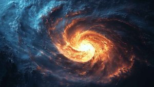 Fiery Galaxy Swirl 4K Desktop Background Free Phone Wallpaper