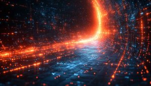 Futuristic Technology Tunnel 4K Mobile Wallpaper and Desktop Background