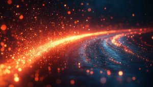Abstract Glowing Orange Particles 4K Desktop Background Mobile Wallpaper
