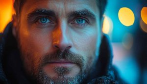 Man With Blue Eyes Portrait Mobile Wallpaper, No Sign Up