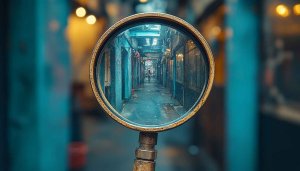 Urban Alley Reflection Aesthetic Background 4K Wallpaper for Desktop Mobile