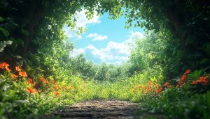 Peaceful Forest Path 4K Desktop Background | Nature Scenery Wallpaper
