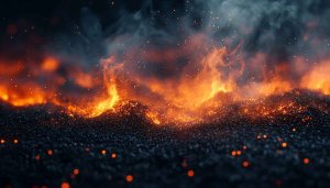 Fiery Lava Field 4K Desktop Background, Free Mobile Wallpaper