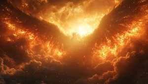 Fiery Angel Wings Wallpaper 4K Desktop Background Free No Signup