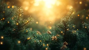 Festive Christmas Tree Lights Bokeh Mobile Wallpaper Background