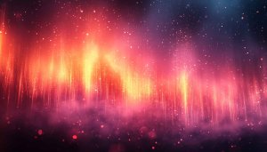 Aurora Lights Mobile Wallpaper - Glowing Red, Orange, and Purple Background