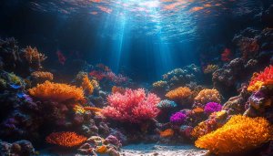 Vibrant Coral Reef 4K Wallpaper: Underwater Scene Desktop Background