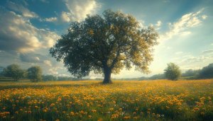 Tree of Life in Field 4K Desktop Wallpaper Free