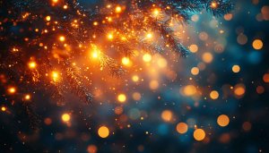 Christmas Tree Lights Bokeh Wallpaper for Desktop and Mobile Background