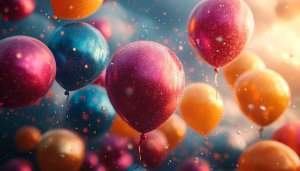 Colorful Balloons Flying 4K Desktop Background Celebration Mobile Wallpaper