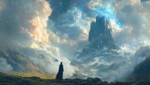 Fantasy Landscape Castle Mobile Wallpaper, Magical Sky 4K Desktop Background