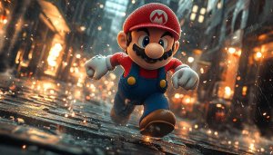 Super Mario Movie Running Mobile Wallpaper HD Desktop Background