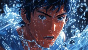 Anime Boy Underwater 4K Desktop Wallpaper Free Download