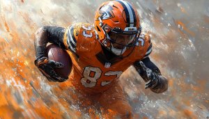 Orange Denver Broncos NFL Football Player Mobile Wallpaper 4K