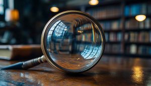 Magnifying Glass on Wooden Table HD Wallpaper for Desktop