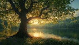 Golden Hour Lake Nature Wallpaper for Desktop Backgrounds 4K