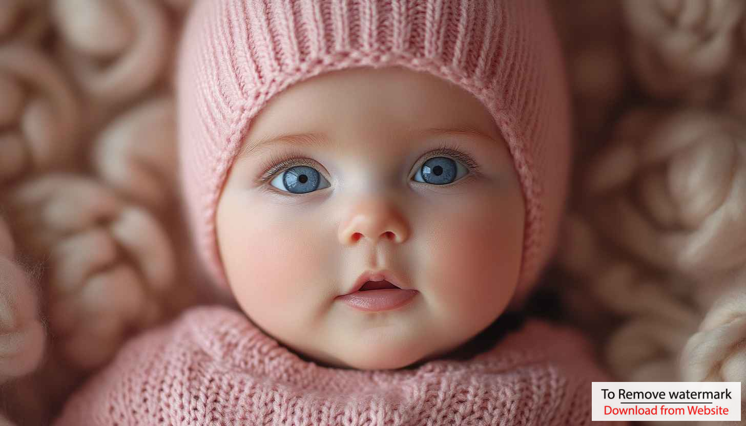 Cute Baby Wallpaper: Infant with Blue Eyes for Desktop