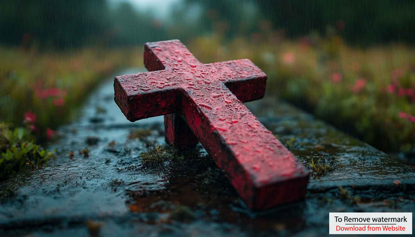 Red Cross Wallpaper, Christian Theme, Religious Background, Rain Wallpaper Red Cross Wallpaper, Christian Theme, Religious Background, Rain Wallpaper