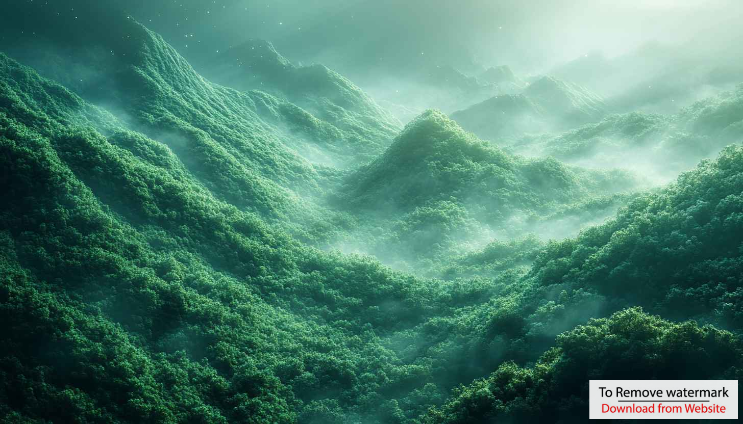 Lush Mountain Wallpaper: Green Forest Scenery for Desktop Background Lush Mountain Wallpaper: Green Forest Scenery for Desktop Background
