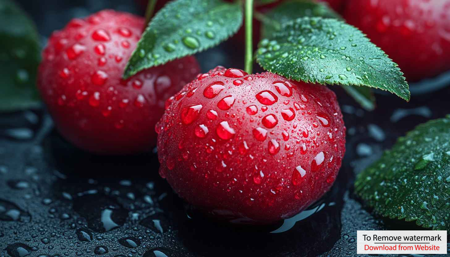 Fresh Cherry Wallpaper: Juicy Red Fruit Desktop Background in 4k Fresh Cherry Wallpaper: Juicy Red Fruit Desktop Background in 4k