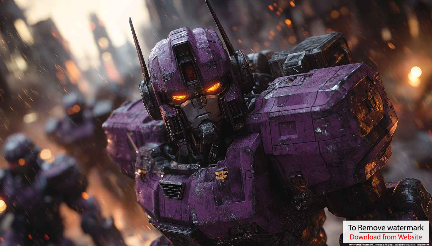Transformers Villain Wallpaper, Animated Robot Backgrounds, Purple Robot HD