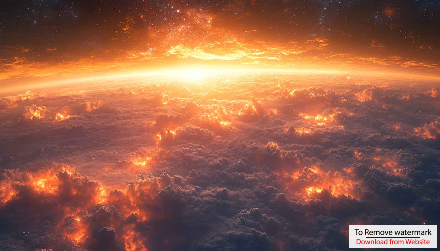 Epic Space Wallpaper: Fiery Clouds and Stars Backgrounds for Desktop