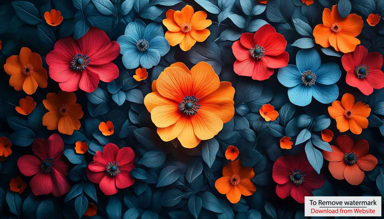 Colorful Flower Wallpaper, Floral Background for Desktop, Laptop, Mobile Colorful Flower Wallpaper, Floral Background for Desktop, Laptop, Mobile
