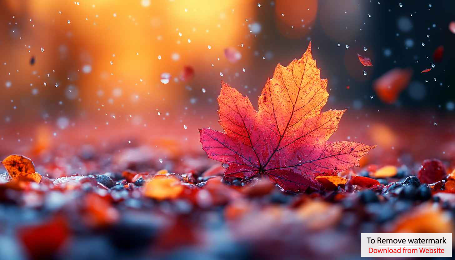 Autumn Leaf Wallpaper: Aesthetic Fall Season Desktop Backgrounds 4k
