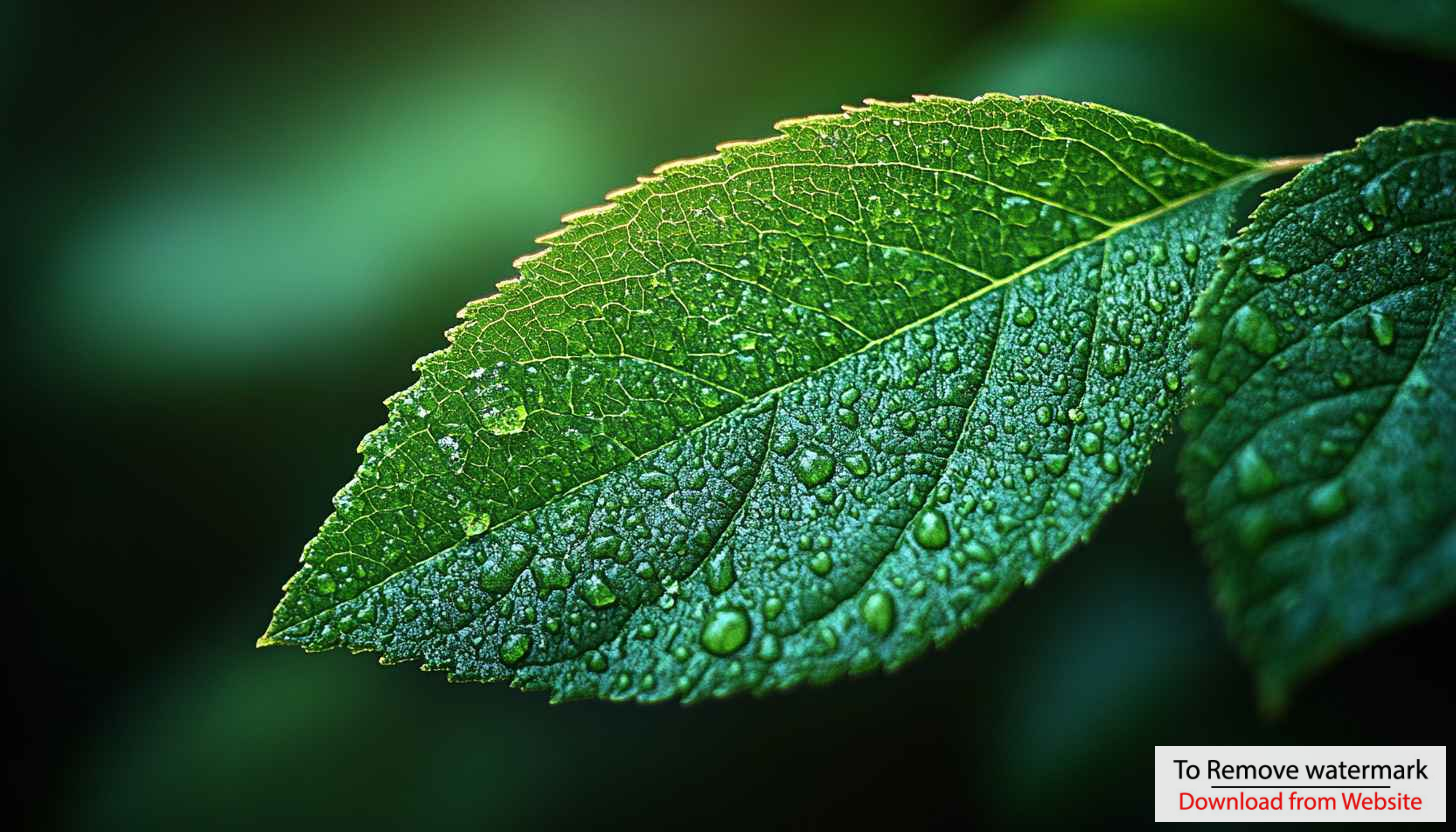 Green Leaf Wallpaper: Nature, Water Drops, Aesthetic, 4K, Mobile